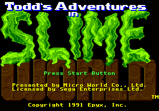 Заставка игры Todd's Adventures in Slime World